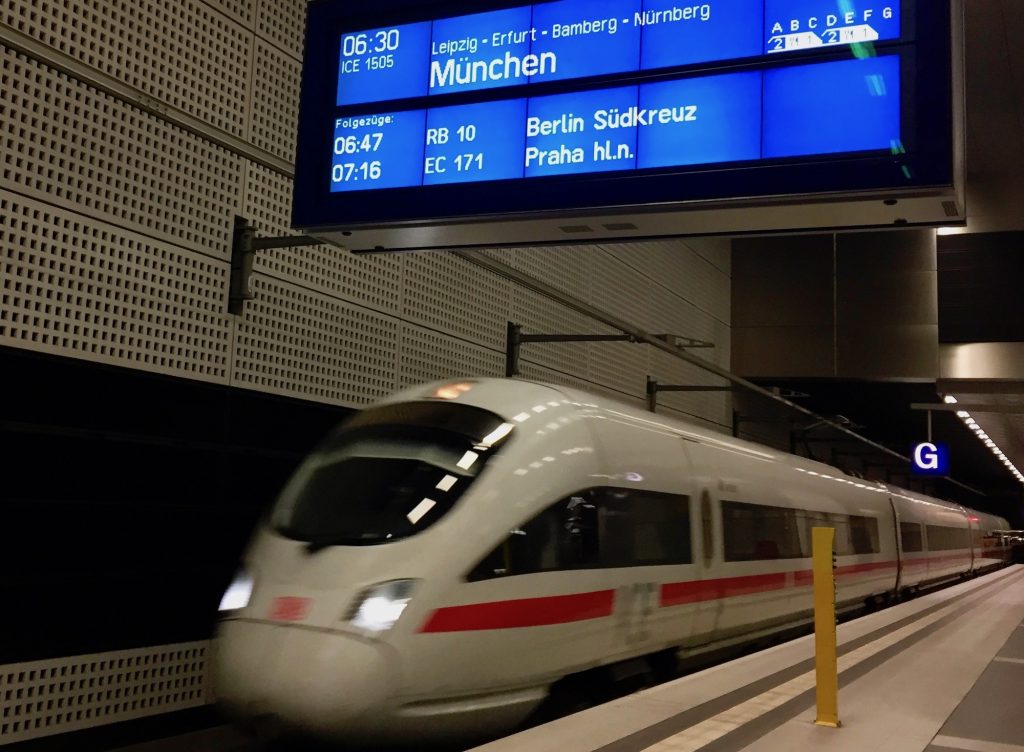 ICE train at Berlin Hauptbahnhof