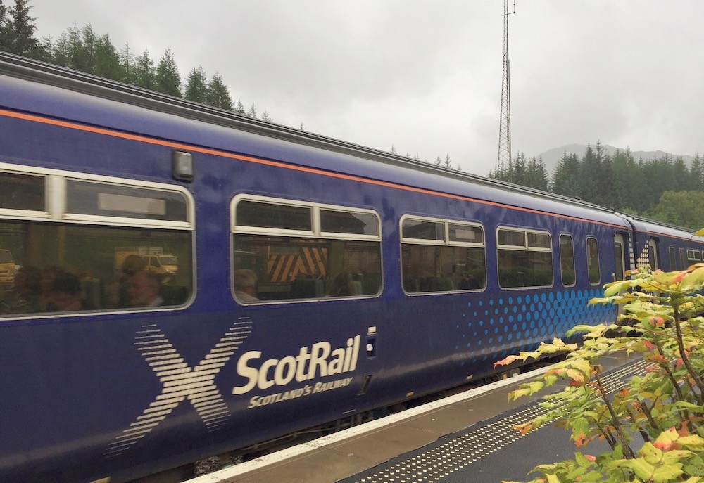 Scotrail trein op de West Highland Line