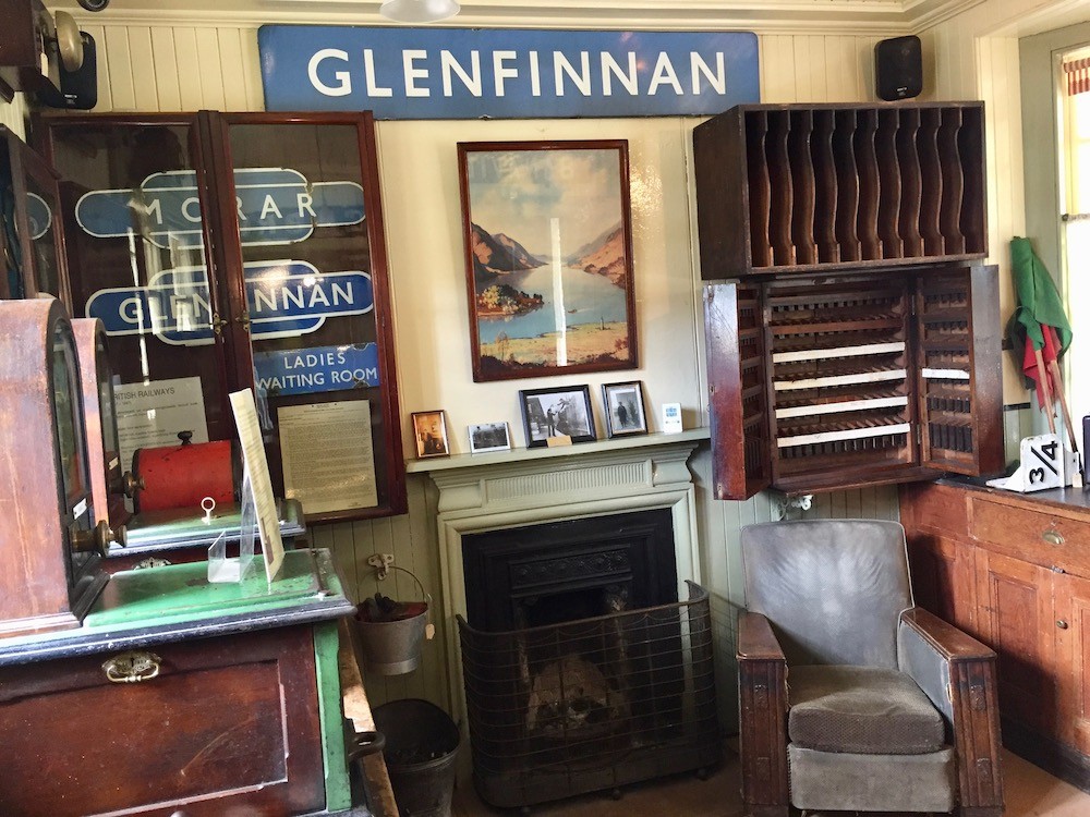 Het spoorwegmuseum op station Glenfinnan