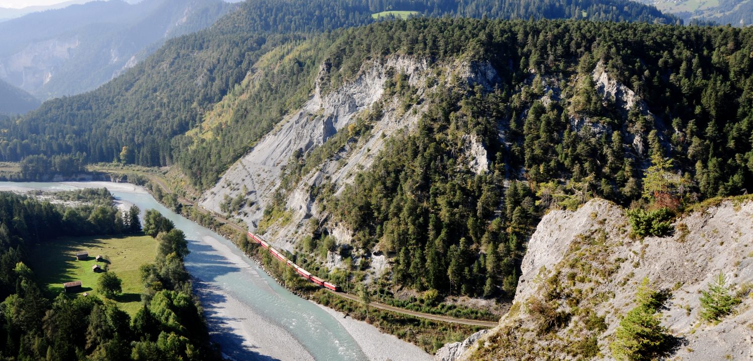 Rheinschlucht, Graubünden, Zwitserland