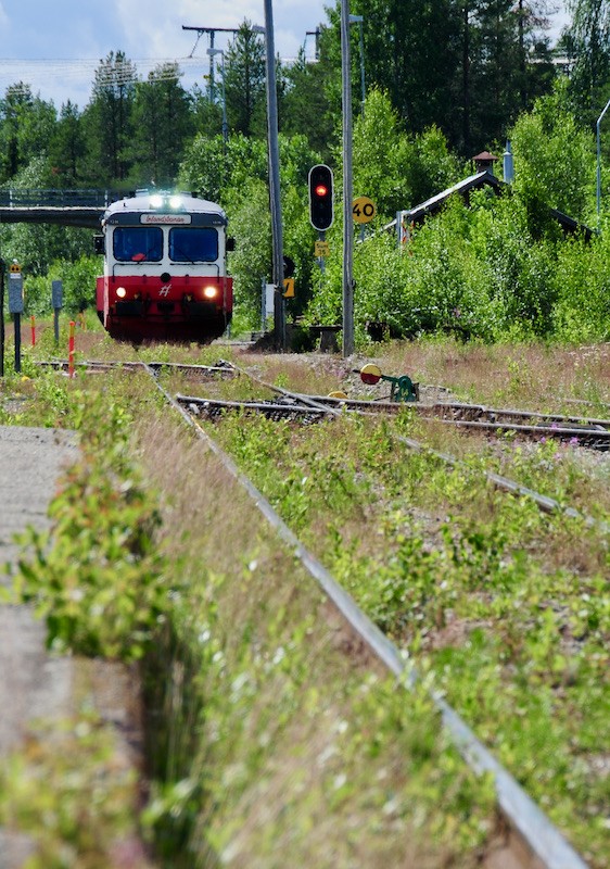 Arriving in Jokkmokk station